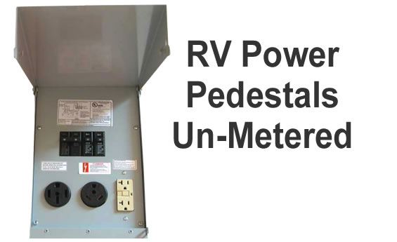 RV Power Pedestals Un-Metered